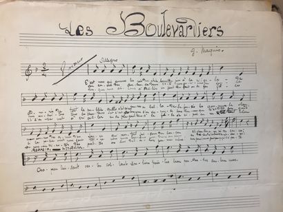 null GUITARE - Importante réunion d'environ 43 partions anciennes, presques toutes...