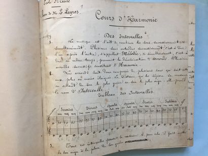 null BORDEAUX - Ecole Sainte Cécile. Manuscript: Harmony course, class of Mr. E....