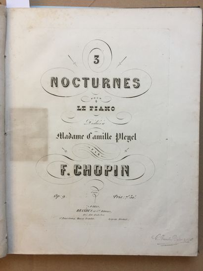null CHOPIN (F.): Recueil de 9 pièces reliées en 1 vol. in-folio demi-chagrin d'époque...