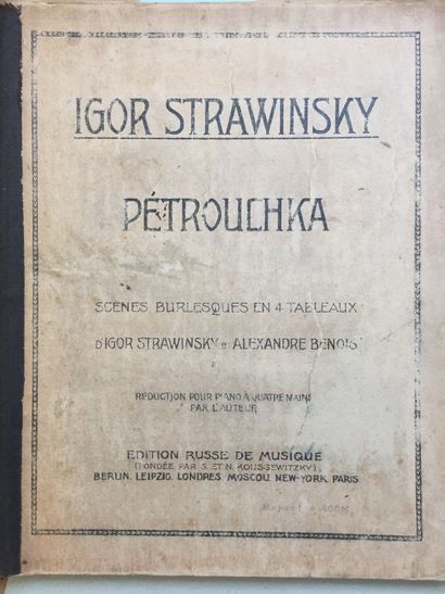null STRAWINSKY (Igor): Petrushka. Burlesque scenes in 4 tableaux. Reduction for...