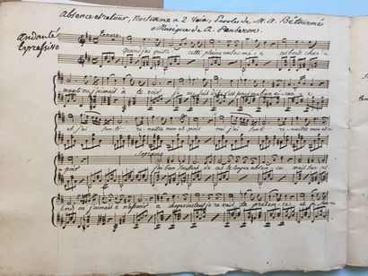 null MELODIES - ROMANCES - AIRS Miscellaneous - 19th century manuscript collection:...