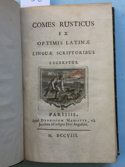 LE PELLETIER: Comes rusticus ex optimis latinae...