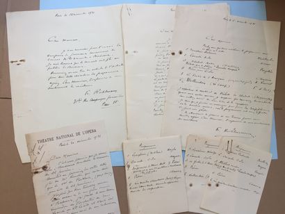 null RUHLMANN François 1868-1948 Chef d'orchestre belge: Réunion de 5 LAS adressées...