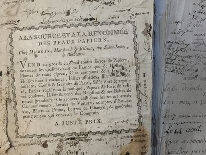 null MANUSCRIT - Livre de compte du XVIIIe siècle. Un volume in-folio vélin d'époque...