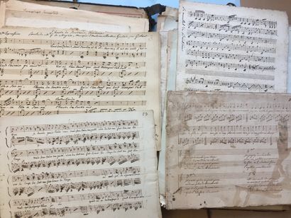 null GUITAR - Important collection of about 43 early scores, almost all manuscript,...