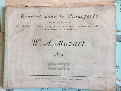 null MOZART (W.-A.): Œuvres de Mozart. Concert pour le pianoforte n°1, n°3, n°5,...