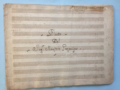 null Italie XVIIIe siècle - Manuscrit: Duetto del Signor Maestro Pazaniga. In-8 oblong...