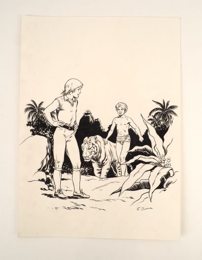 null SIMON Christophe
Corentin
Illustration for an ex libris
India ink signed in...