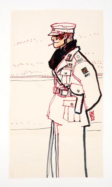 null BABINI Stephano
Tribute to Pratt and Corto Maltese
India ink and watercolor
27...