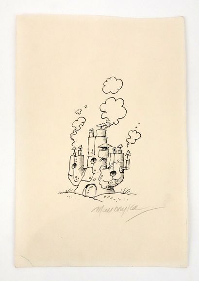 MANDRYKA
Illustration représentant un château
Encre...