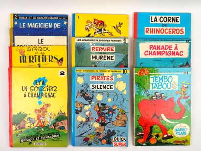 null DOS RONDS
Ensemble de 10 albums en réédition Spirou et Fantasio, Le Scrameustache,...