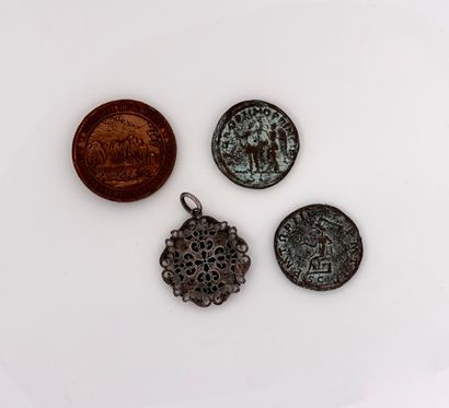 null Lot : St Helena memorial coin in copper, Napoleon Emperor, May 15 . December...