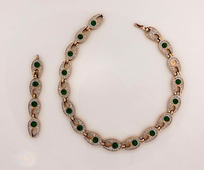 null Necklace sold with 4 additional links in gold metal, 750 MM, decorated with...