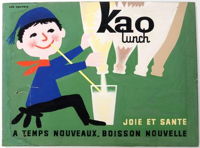 null KAO LUNCH JOIE ET SANTÉ « A TEMPS NOUVEAUX, BOISSON NOUVELLE » (divers 3) 
Gouache...