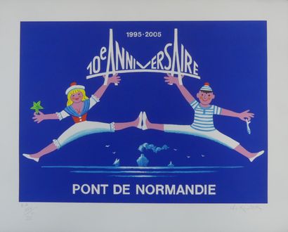null PONT DE NORMANDIE. 1995-2005 (divers 6) 
1 gouache
65 x 50 cm

Et 4 lithographies...