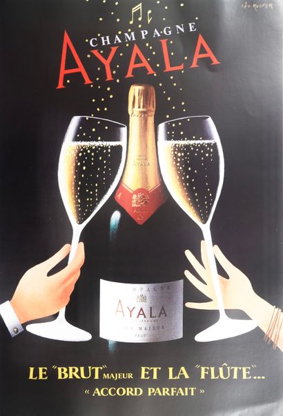 null AYALA CHAMPAGNE. "AYALLELUYA". 2005 and THE MAJOR "BRUT" AND THE "FLUTE" .......