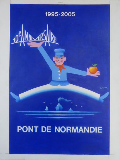 null PONT DE NORMANDIE. 1995-2005 (divers 6) 
1 gouache
65 x 50 cm

Et 4 lithographies...