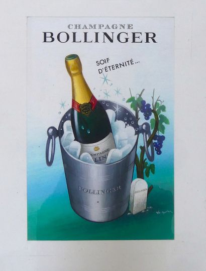 null CHAMPAGNE BOLLINGER (various 3) 
3 projects 
Mixed media on canvas or cardboard...