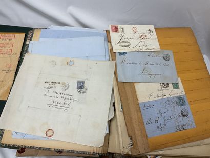 null France: Collection in bindings of pre-philatelic marks and classical letters...