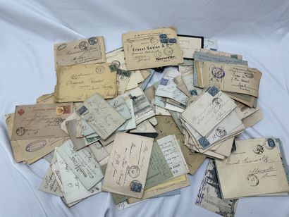 null France: Lot de lettres semi-modernes et de cartes postales. TB.
1 grande po...
