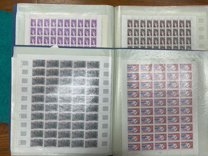 null Stamps of France Faciale from 1970 to 1990 about whole sheets well preserved

15...