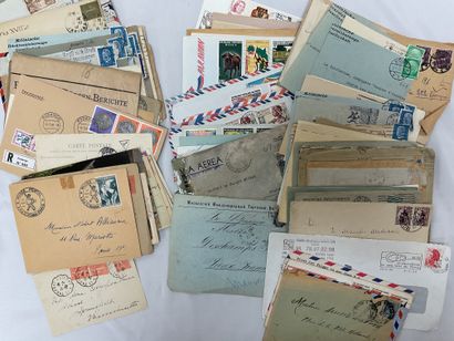 null Semi-modern and modern mail from France + French colonies + world + FM
1 ba...