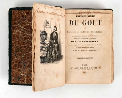 null BRILLAT-SAVARIN: Physiologie du goût. Lavigne, 1841. In-16 demi-chagrin d'époque,...