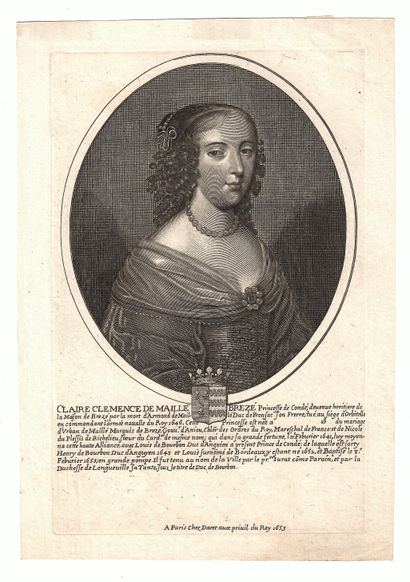 null "Claire Clémence de MAILLÉ-BRÉZÉ, Princess of CONDÉ, became heiress of the house...
