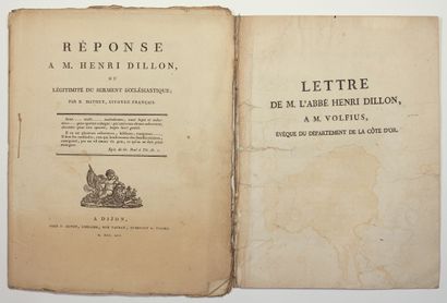 CÔTE D’OR. 2 Imprimés de 1791 : « Lettre...