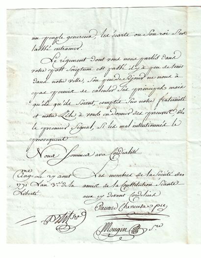 null CHARENTE. 1791. SOCIÉTÉ DES AMIS DE LA CONSTITUTION D'ANGOULÊME (Vignette of...