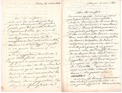null ROUEN (76). 7 Lettres A.S. de Jean Achille DEVILLE (1789-1875) Historien, archéologue,...