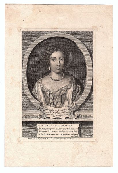 null "Marie Angélique DE SCORAILLE DE ROUSILLE, Duchess of FONTANGES, died in 1681,...