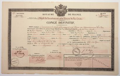 null CORSICA. KINGDOM OF FRANCE. "DEPOT of recruitment and Reserve of CORSICA". Final...