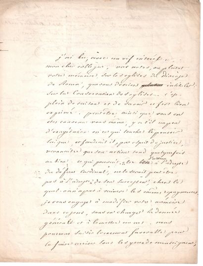 null ROUEN (76). 7 Lettres A.S. de Jean Achille DEVILLE (1789-1875) Historien, archéologue,...