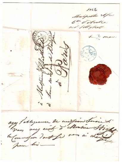 null Comtesse POTOCKA. Lettre A.S. écrite à Montpellier (34) le 26 février 1842 adressée...