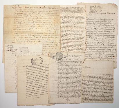null CHARENTE-MARITIME. Families of MASTERS APOTHICIAN in SAINTES. 10 pieces : Contract...
