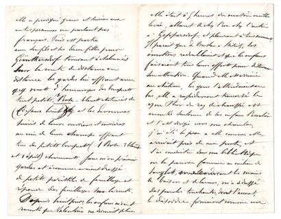 null Valentine de SAINTE-ALDEGONDE, Duchess of DINO (1820-1891). Autograph letter...