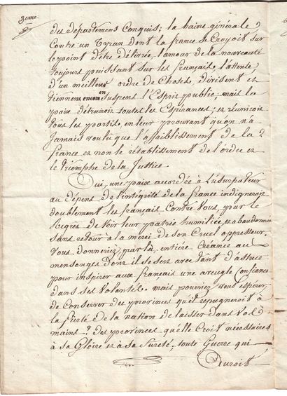 null CAMPAGNE DE FRANCE. NANCY (54), le 15 mars 1814 - RÉQUISITOIRE Autographe Signée...