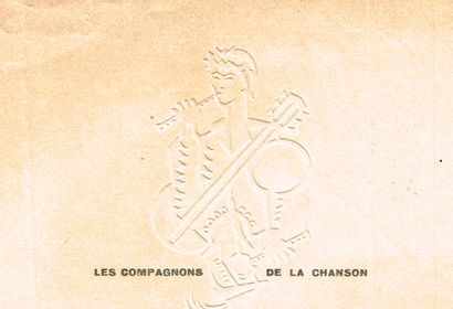 null LES COMPAGNONS DE LA CHANSON - Hubert LANCELOT (1923-1995, singer, in charge...