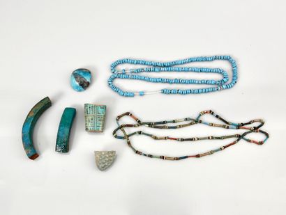 Set including two pearl necklaces, fragments...