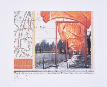 CHRISTO Javacheff (1935-2020) The Gates, Central Park, New York, 2003.
Estampe offset.
Signée...