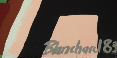 Rémy BLANCHARD (1958-1993) Sans titre, 1983.
Acrylique sur toile.
Signée et datée...
