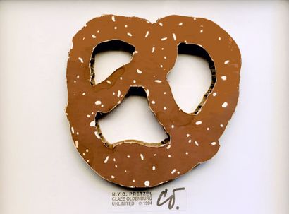 Claes OLDENBURG (né en 1929) N.Y.C. Pretzel, 1994.
Silkscreen on triple layer cut...