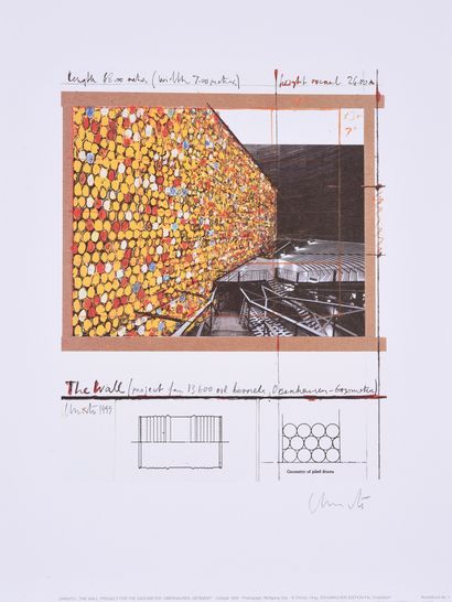 CHRISTO Javacheff (1935-2020) The Wall (Project for the Gasometer, Oberhausen, Germany),...