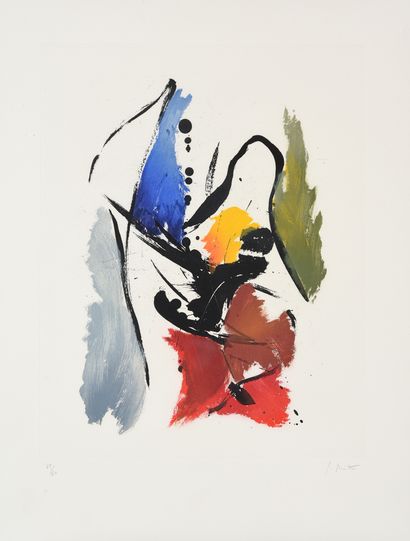 Jean MIOTTE (1926-2016) Astre, 1993.
Lithographie.
Signée et numérotée 69/80.
Éditée...