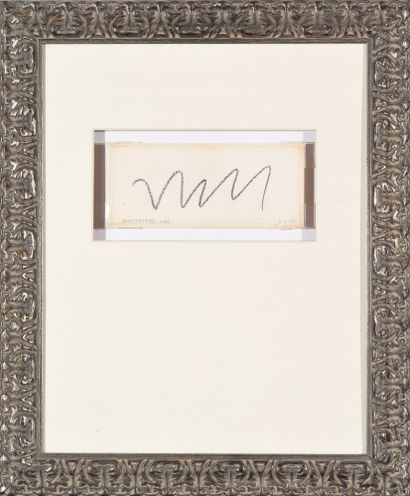 Bernard VENET (né en 1941) Undetermined line, 1980.
Drawing on heavy paper.
Signed...