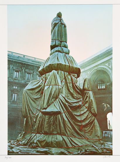 CHRISTO Javacheff (1935-2020) Wrapped Monument To Leonardo.
Deux estampes :
- Une...