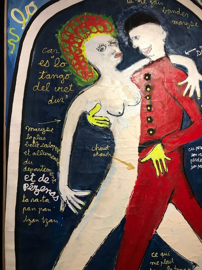 BEN VAUTIER (né en 1935) Lo Tango occitan, 1984.
Acrylic on canvas.
Signed and dated...