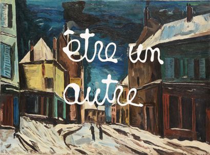 BEN VAUTIER (né en 1935) Être un autre, 2003.
Écriture acrylique sur huile sur toile...