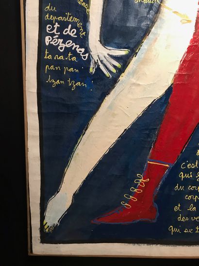 BEN VAUTIER (né en 1935) Lo Tango occitan, 1984.
Acrylique sur toile.
Signée et datée...